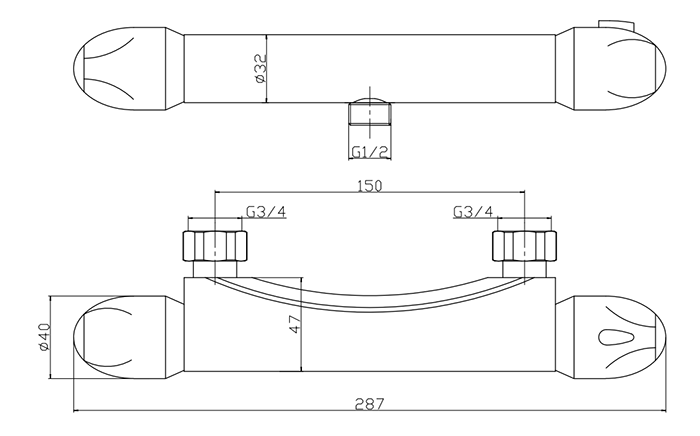Juno Round Thermostatic Shower Mixer