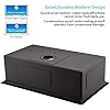 LIJIJUCN Black Single Bowl Stainless Steel Kitchen Sink