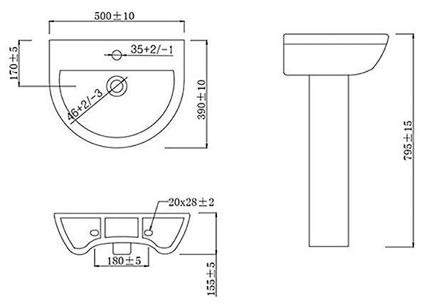 Ringo 4-Piece Modern Bathroom Suite