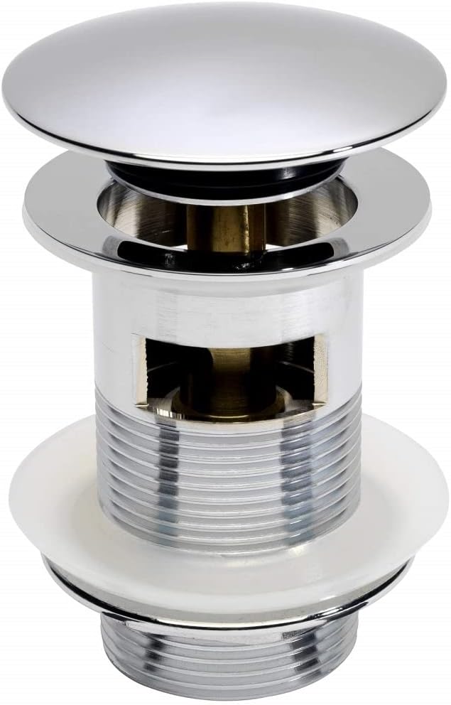 VeeBath Basin Sink Waste Modern Full Dome Pop Up - Slotted