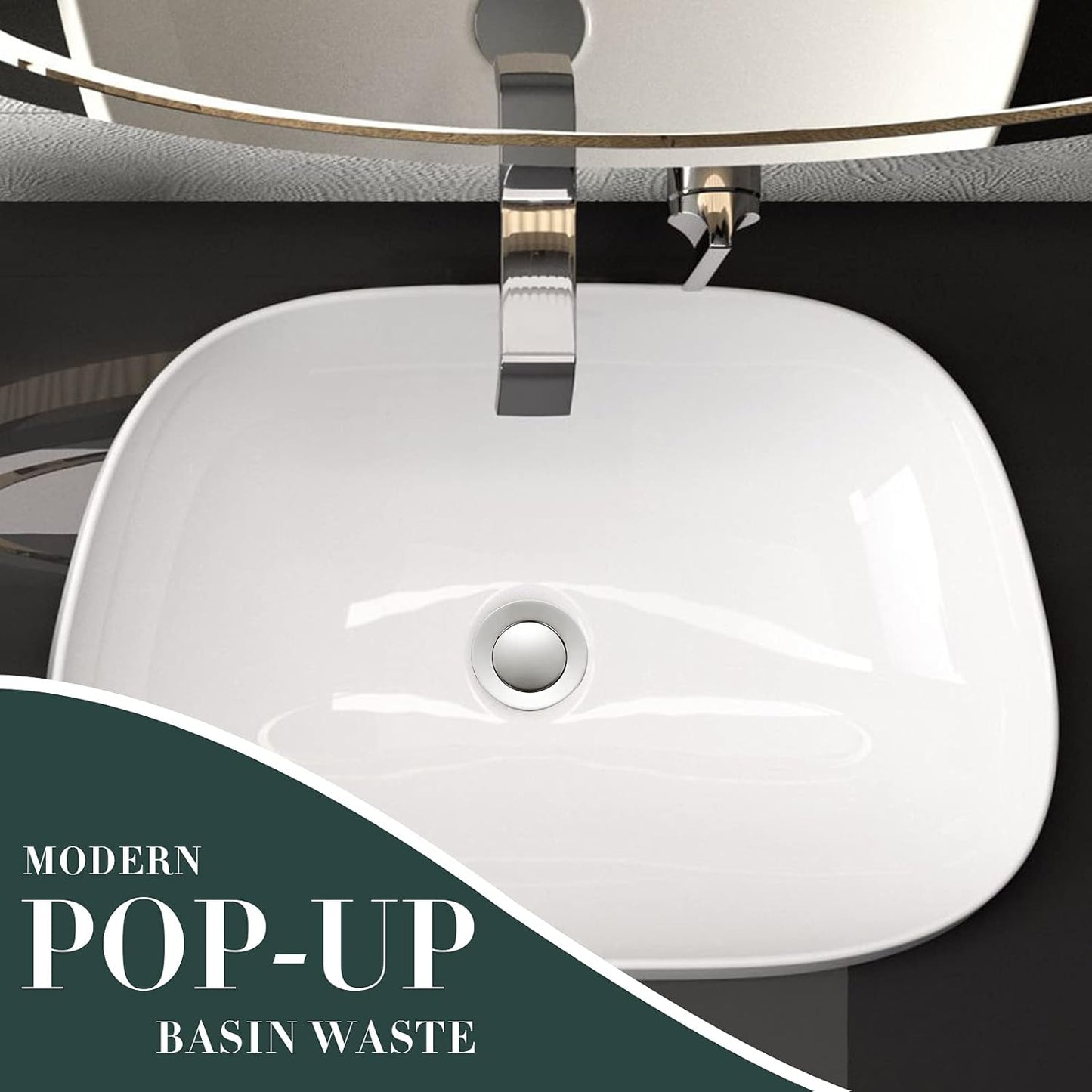 Wasserrhythm Pop up Basin Waste Slotted Click Clack Plug