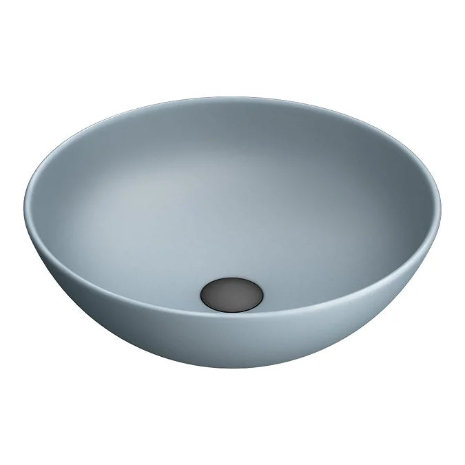 Arezzo Matt Grey Round Counter Top Basin - 400x400mm
