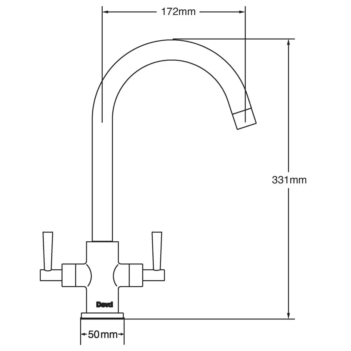 Deva Nelson Mono Kitchen Sink Mixer Tap, Model