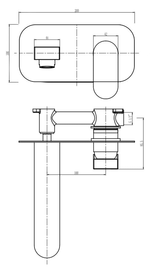 Elite Wall Mounted Basin Mixer Tap