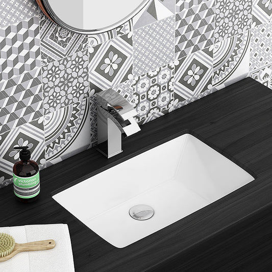 Fresco White Rectangular Under Counter Basin - 530x345mm
