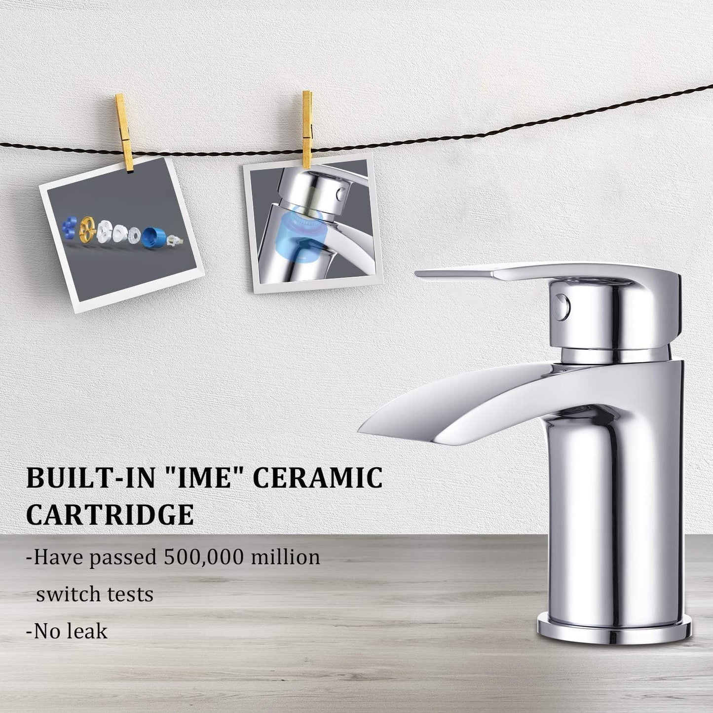 Funime Basin Mixer Tap Waterfall Spout with Waste