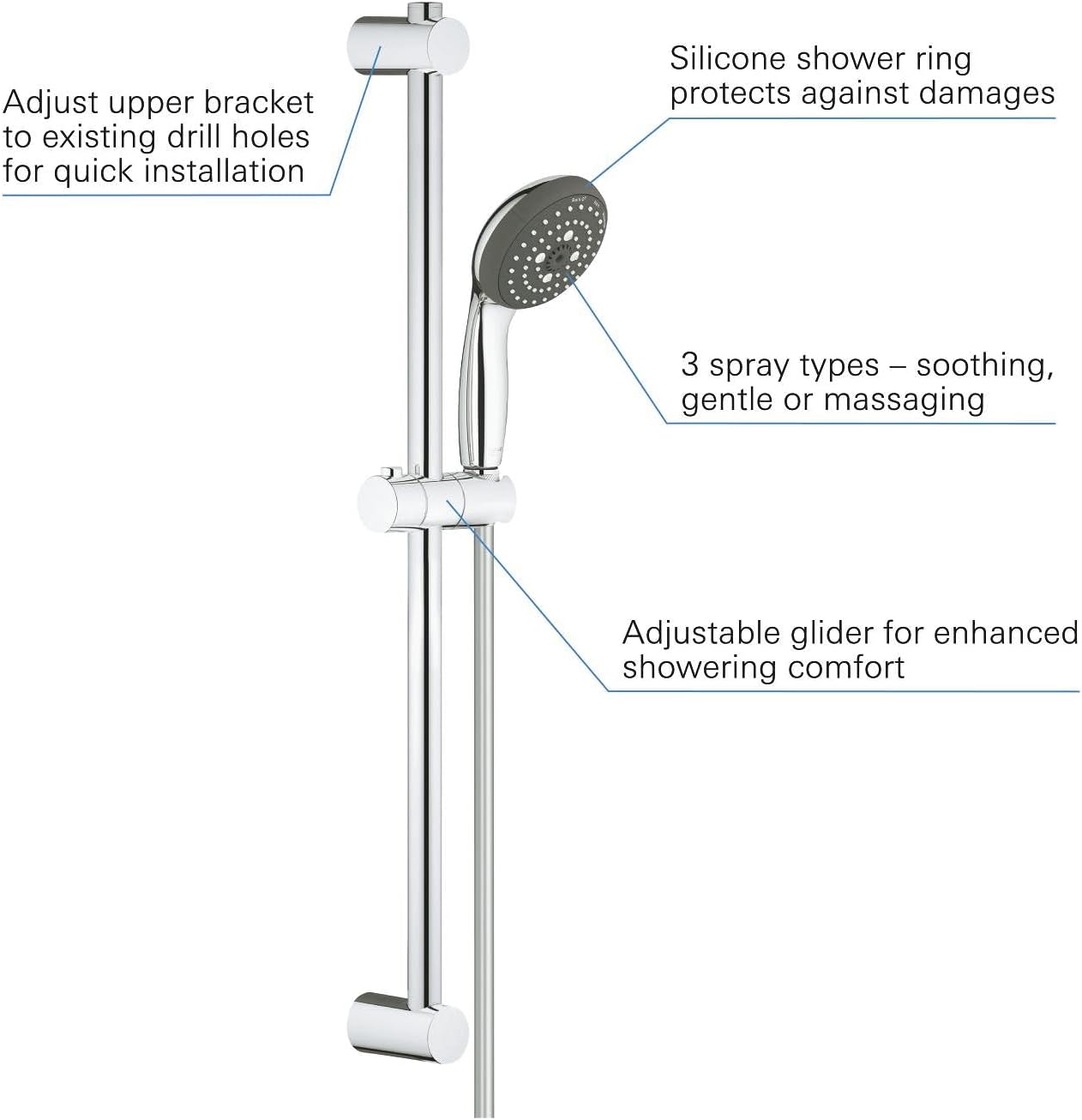 GROHE Vitalio Start 100 QuickFix - Shower Rail Set