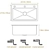 LIJIJUCN Black Single Bowl Stainless Steel Kitchen Sink