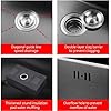 LIJIJUCN Black Single Bowl Stainless Steel Kitchen Sink