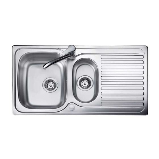 Leisure Sinks Linear 1.5 Bowl Recessed Kitchen Sink with Drainer