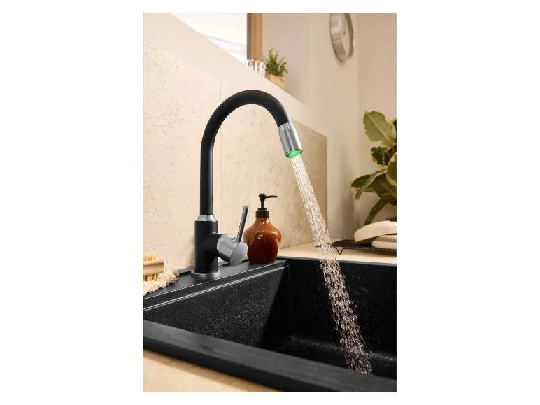Livarno LED Kitchen Sink Tap 360° Outlet Swivels