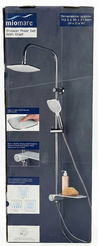 Miomare Shower Riser Set with Shelf