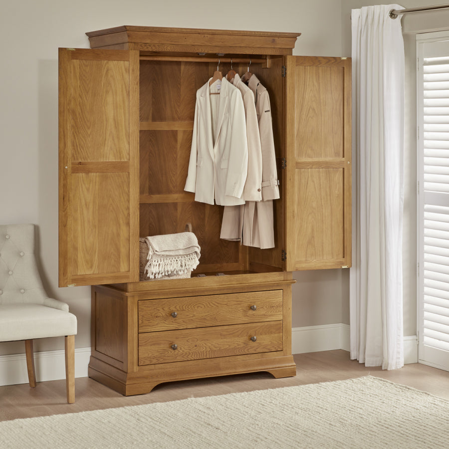 Oak Double Door Wardrobe