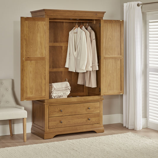 Oak Double Door Wardrobe