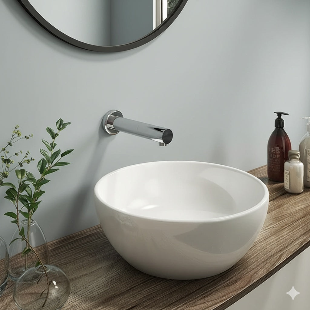 Orion Round Infrared Sensor Wall Mounted Bathroom Mixer Tap