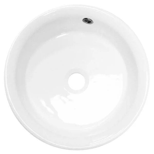 Sahara White Round Counter Top Basin - 405x405mm