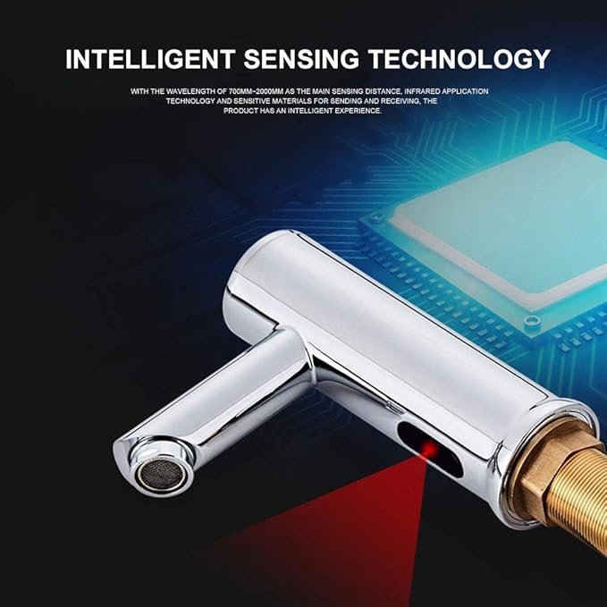 Automatic Touchless Sensor Battery Powered Temperature Control Basin Mixer Tap