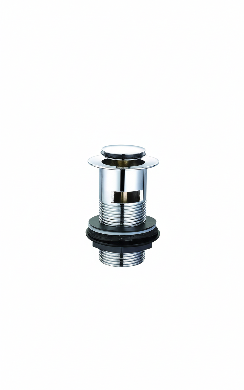 VeeBath Basin Clicker Waste Slotted Chrome with Clicker Plug - Slotted
