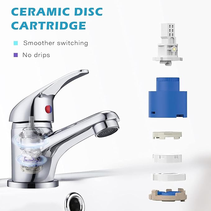 WasserRhythm Basin Mixer Tap with Pop up Waste