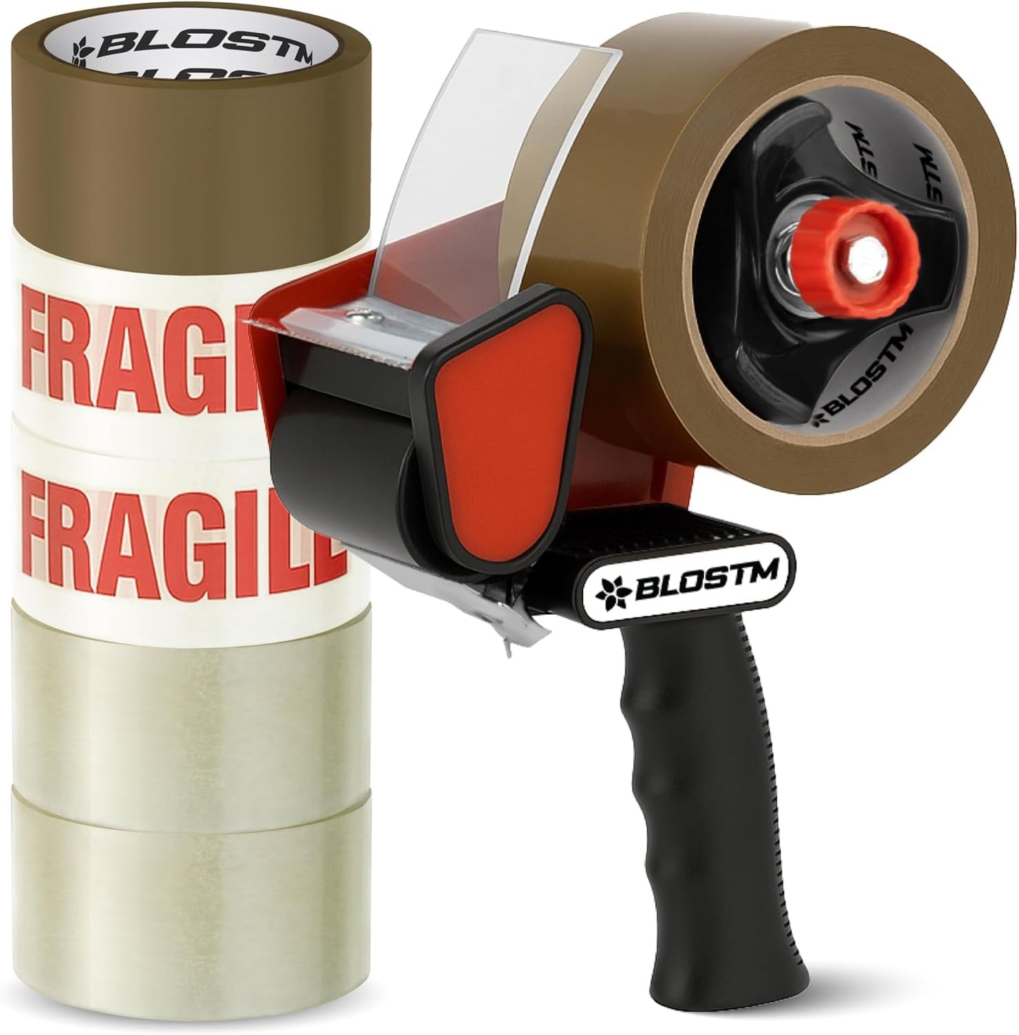 BLOSTM Tape Gun & Mixed Packing Tape 6 PCS