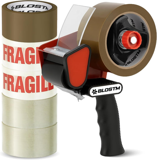 BLOSTM Tape Gun & Mixed Packing Tape 6 PCS