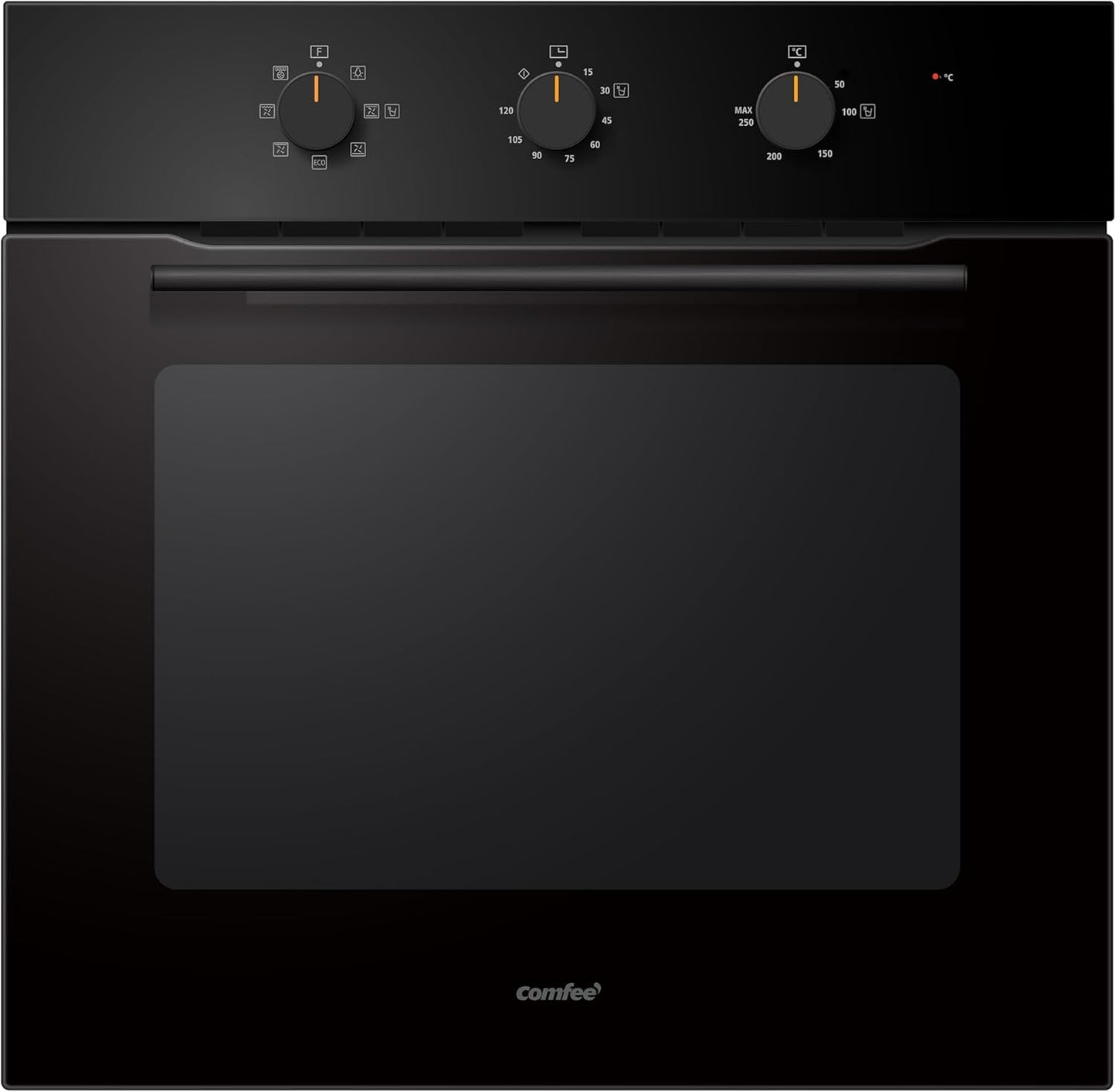COMFEE' 60cm Built-in Electric Fan Oven, 60 Litre, 8 Oven Function with Air Fry