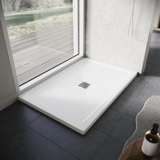 ELEGANT SMC While Rectangular Shower Base Tray (1200 x 800 x 40 mm)