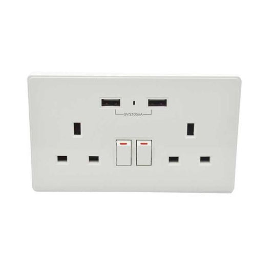 ENER-J 13A Smart WiFi 2 Gang Socket With USB Port