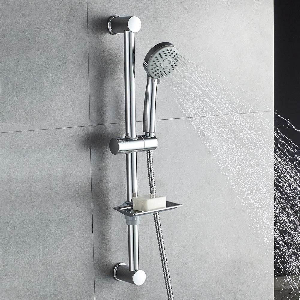 Ibergrif M20903 Shower Riser Kit, Shower Slide Bar with Shower Head