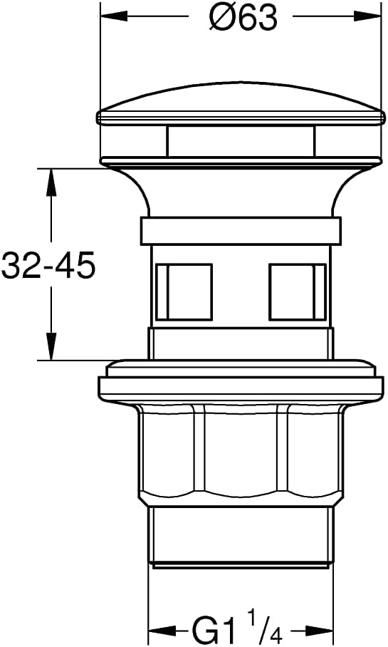 GROHE Waste Set with Push-Open Plug