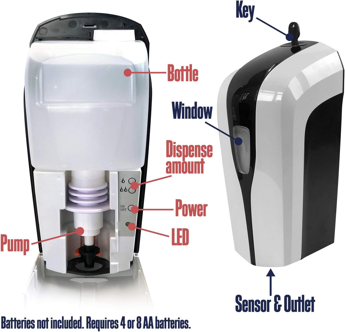 Harley Street Care Automatic Hand Soap Dispenser Hand Sanitiser Dispenser 1000ml Capacity