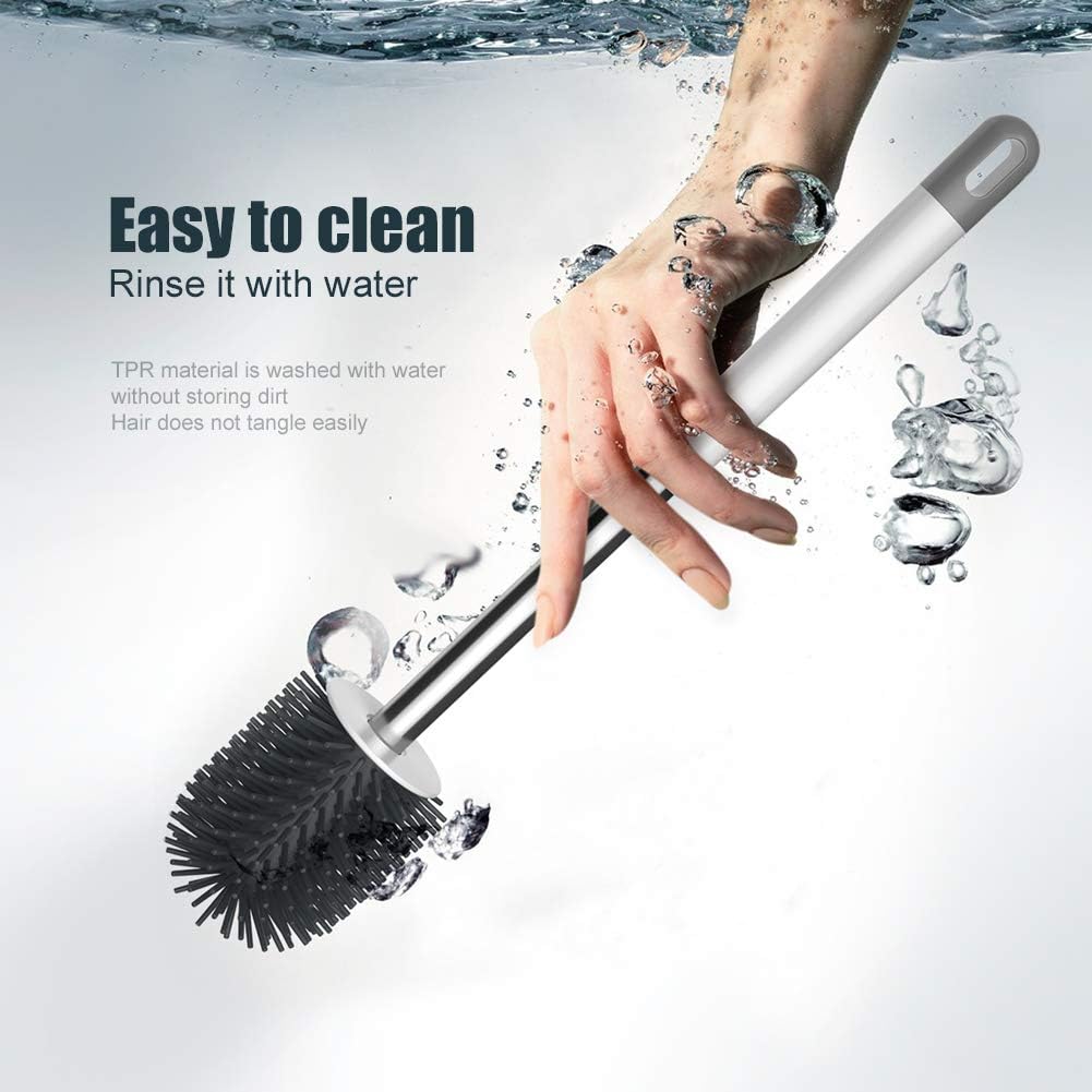 Ibergrif M34152 Silicone Toilet Brushes & Holders, Deep Cleaner