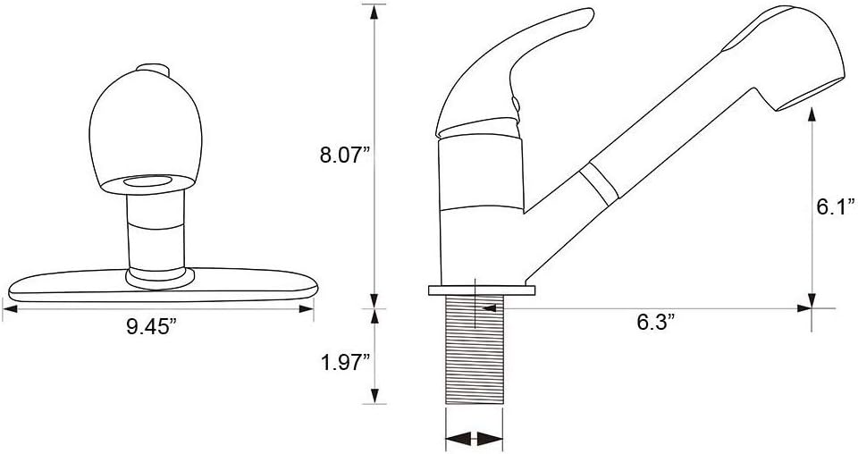 Modern Single Lever Single Hole Stainless Steel High Arch Prep-rinse Spring Sprayer