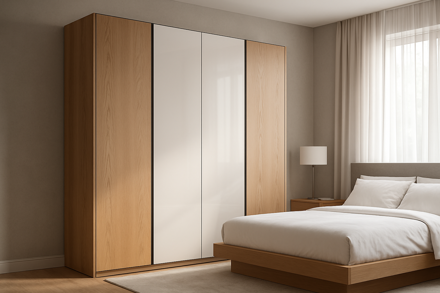make it wardrobe in a modern bedroom
