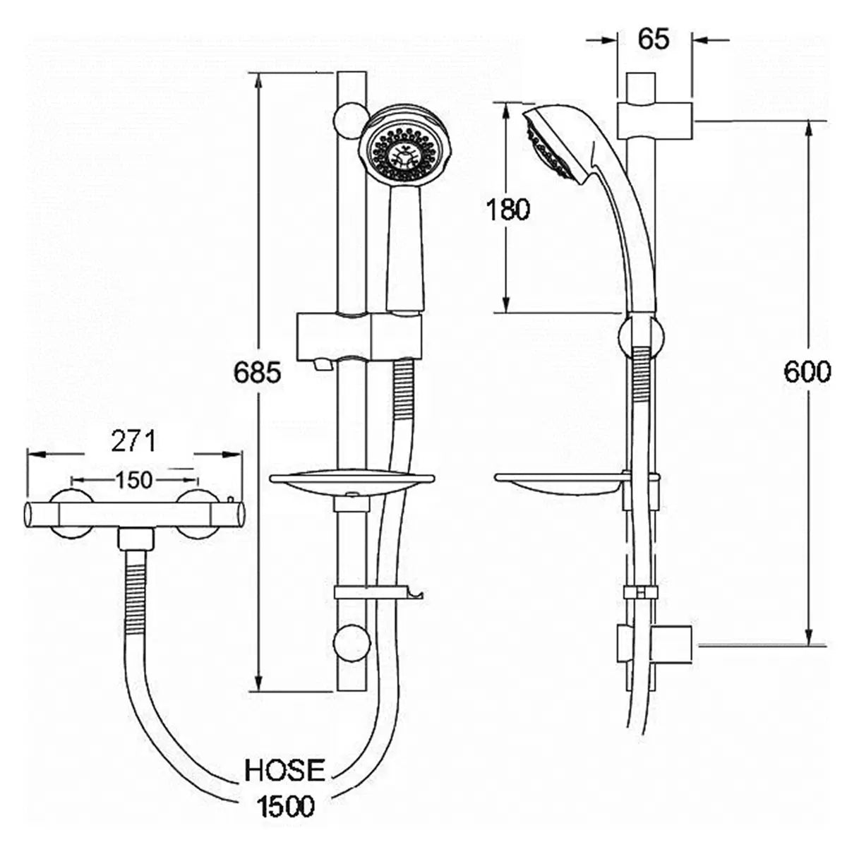 Deva Thermostatic Cool Touch Shower (Medven Garton)