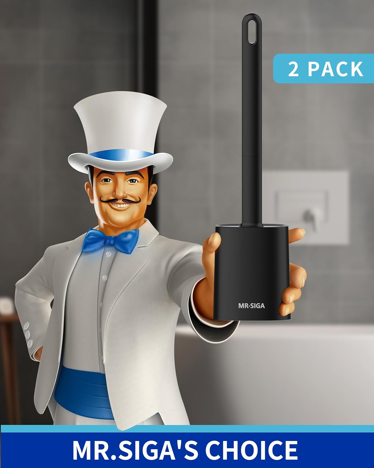 MR.SIGA Toilet Bowl Brush and Holder