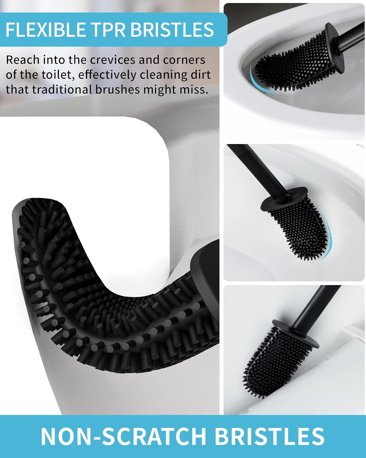 MR.SIGA Toilet Bowl Brush and Holder