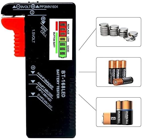 Nartel® LED Digital Battery Tester Battery Checker Multi Size