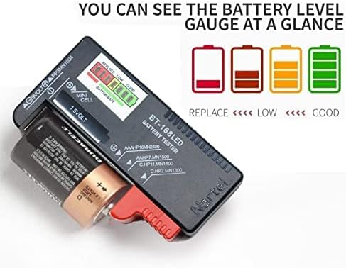Nartel® LED Digital Battery Tester Battery Checker Multi Size