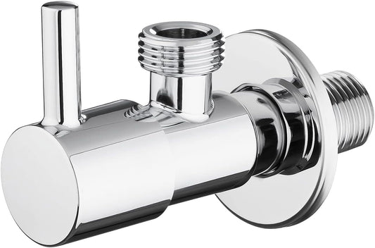Ibergrif 1/2" x 1/2" BSP Angled Isolating Valve, Wall Mounted Angle Valve