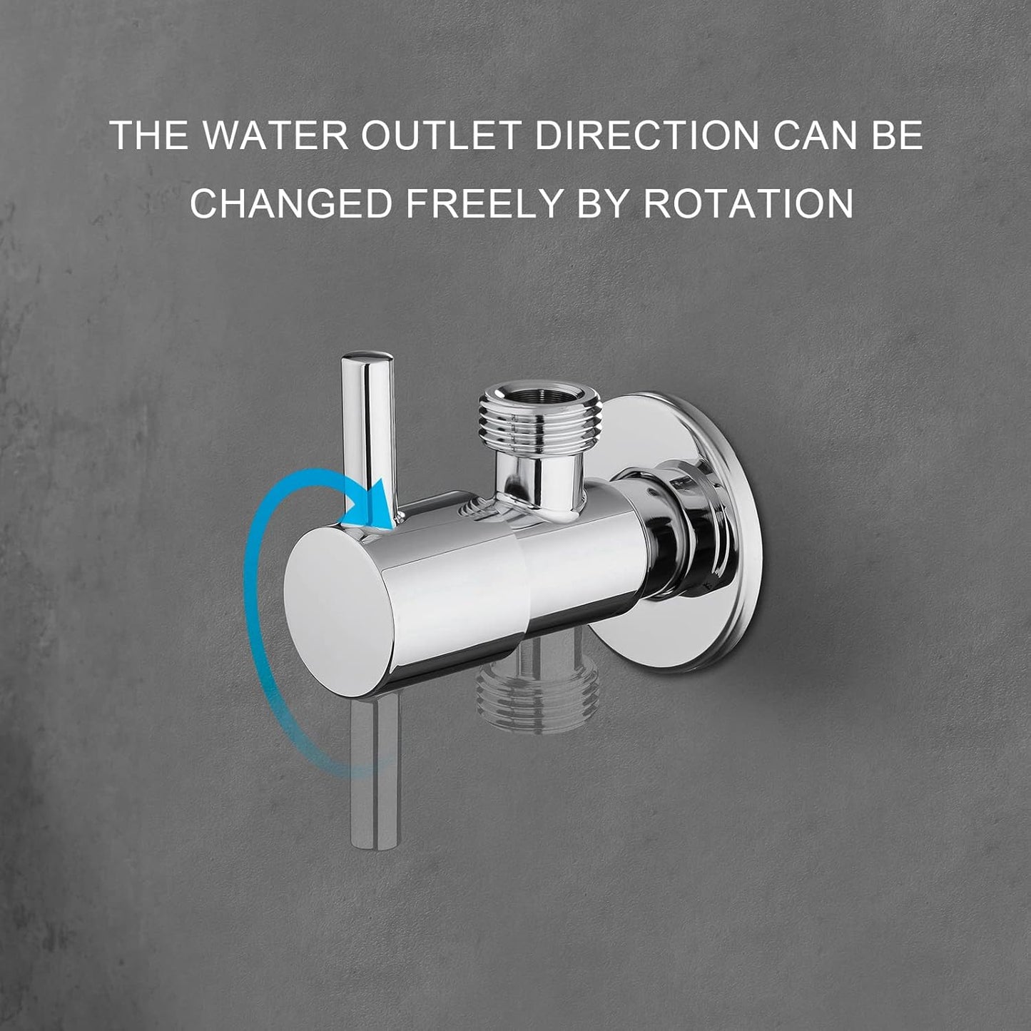 Ibergrif 1/2" x 1/2" BSP Angled Isolating Valve, Wall Mounted Angle Valve